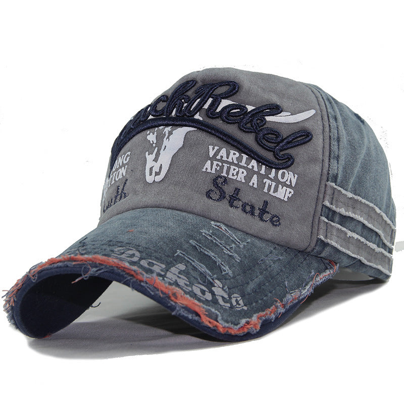 Wholesale Used Ox Head, Washed and Edged New Cotton Baseball Cap